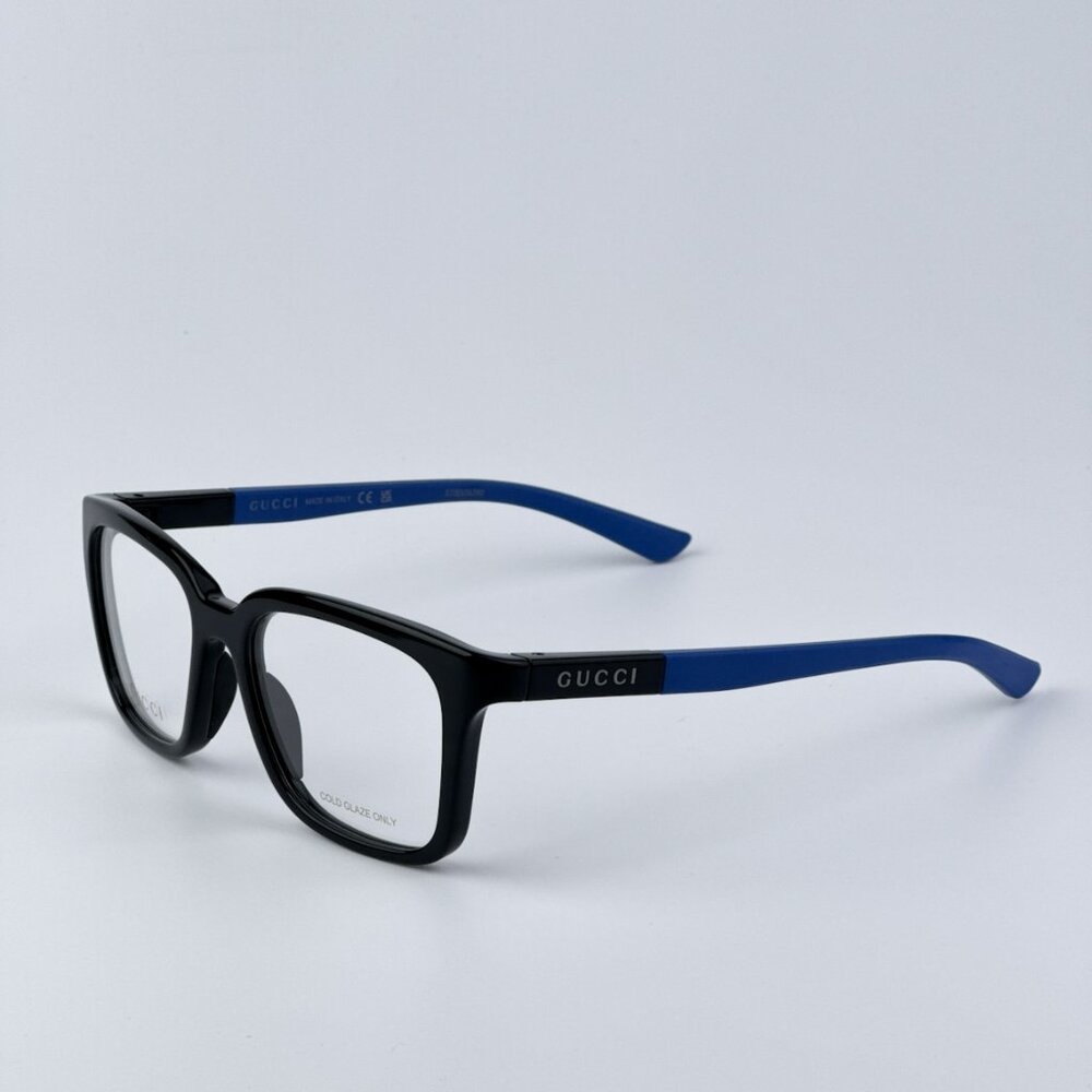 Gucci Gg1738o 004 Brand New Eyeglasses Black Blue Unisex Square